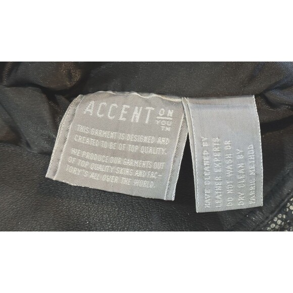 Women’s Genuine Leather Belted Jacket/Motorcycle Classic Black Size M - Picture 11 of 16